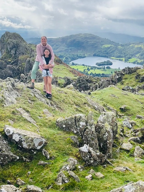 At the top of a very big hill in the Lake District, UK