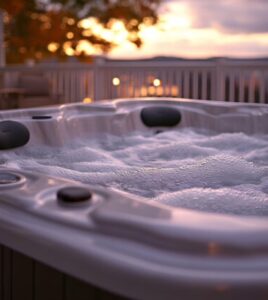 Bubbling hot tub, UK Cottage